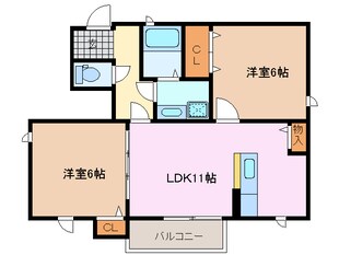 南日永駅 徒歩22分 1階の物件間取画像